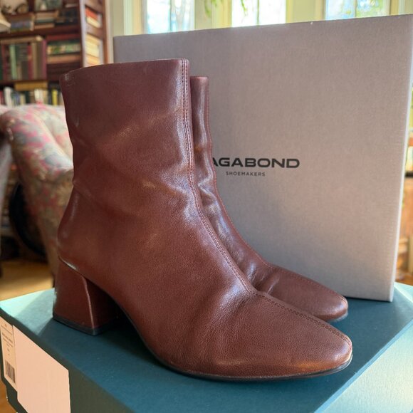 Vagabond Alice Booties Chocolate Size 38 (US 7.5) - Picture 1 of 11